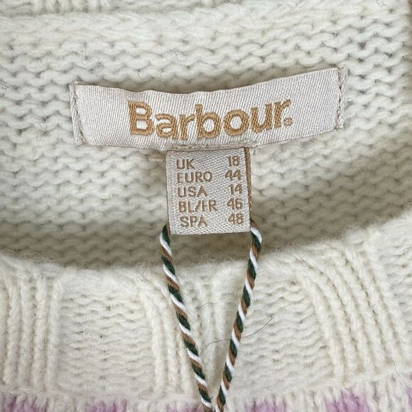 Barbour Coastal Collection Wool Blend Wareham Pullover Knit Sweater Sz 14 New - Picture 6 of 10